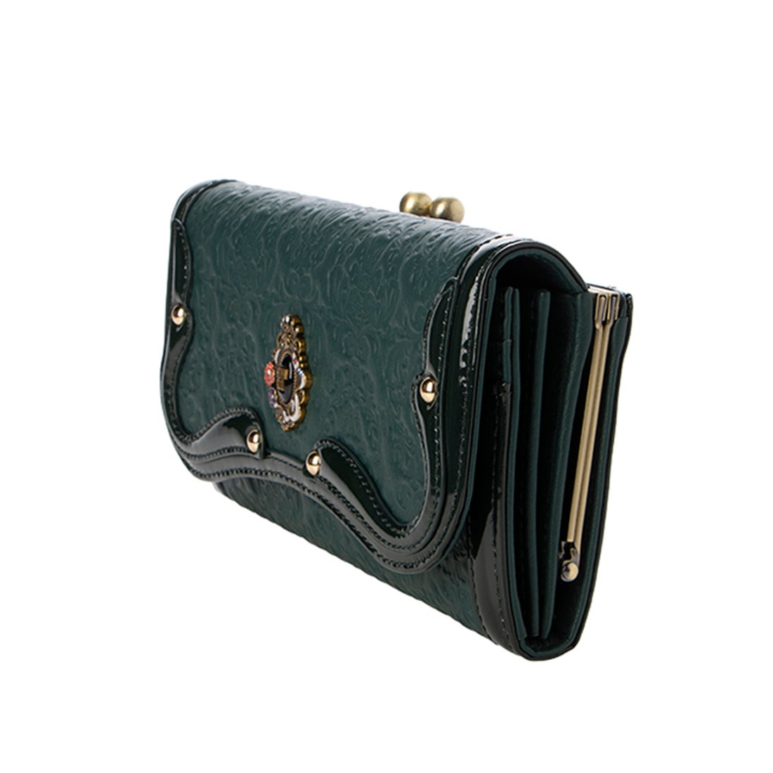 アナスイ ANNA SUI セルパン 口金長財布 （グリーン） -人気ブランドの