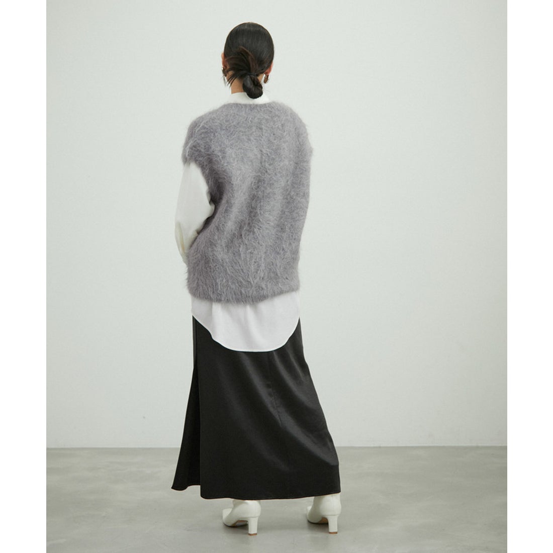 アダム エ ロペ ADAM ET ROPE' アルパカニットベスト （ライトグレー