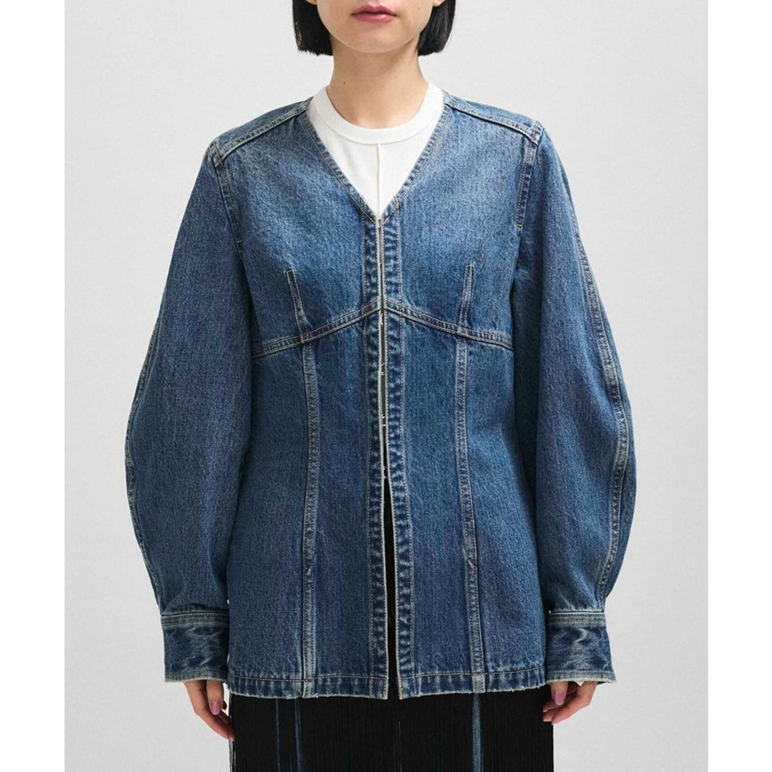 アダム エ ロペ ADAM ET ROPE' 【サステナブル】フロントホックデニム