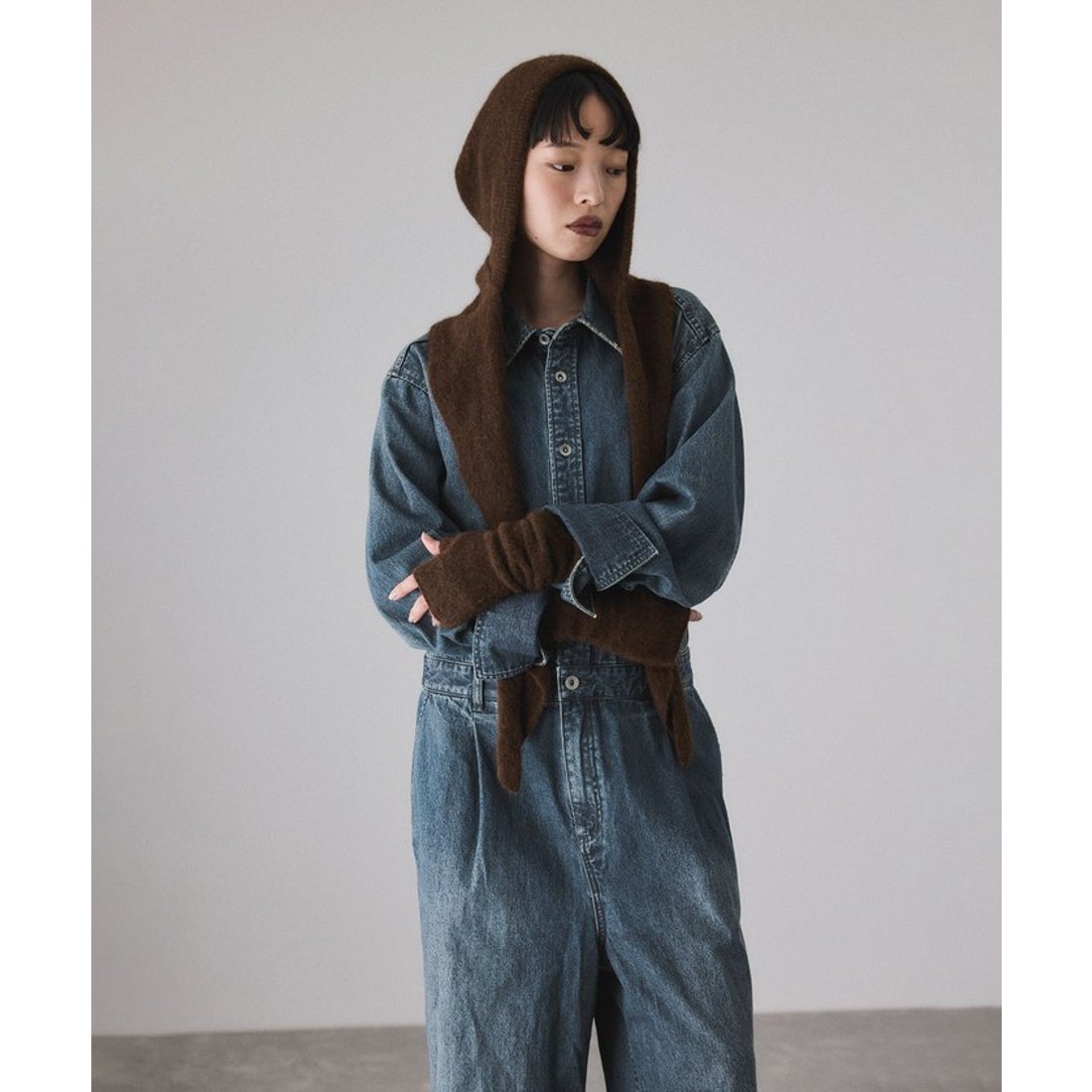 アダム エ ロペ ADAM ET ROPE' デニムジャンプスーツ （ブルー系（45