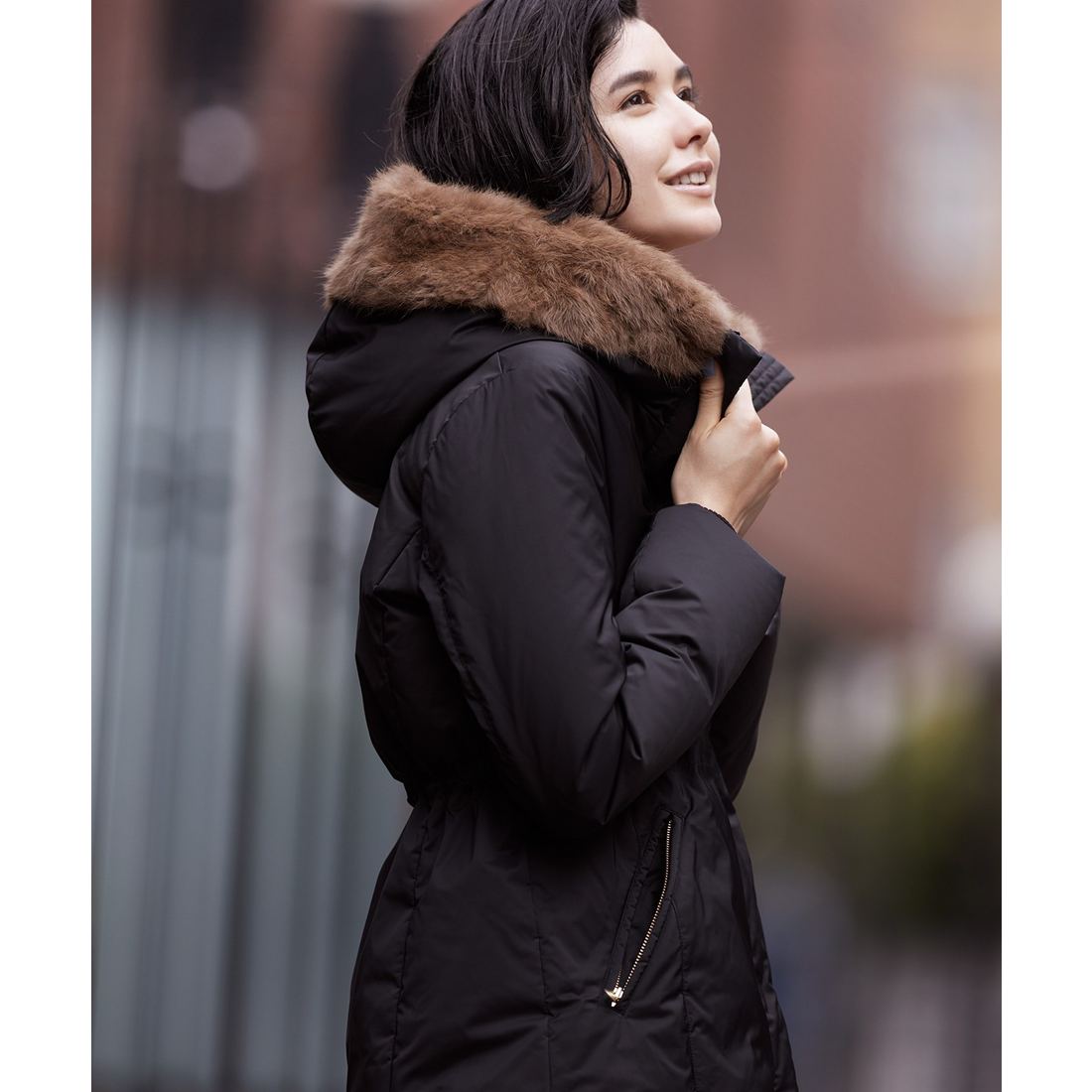 ANY SIS 【高機能ダウン・ADS】ファーフードプレミアム ダウンコート