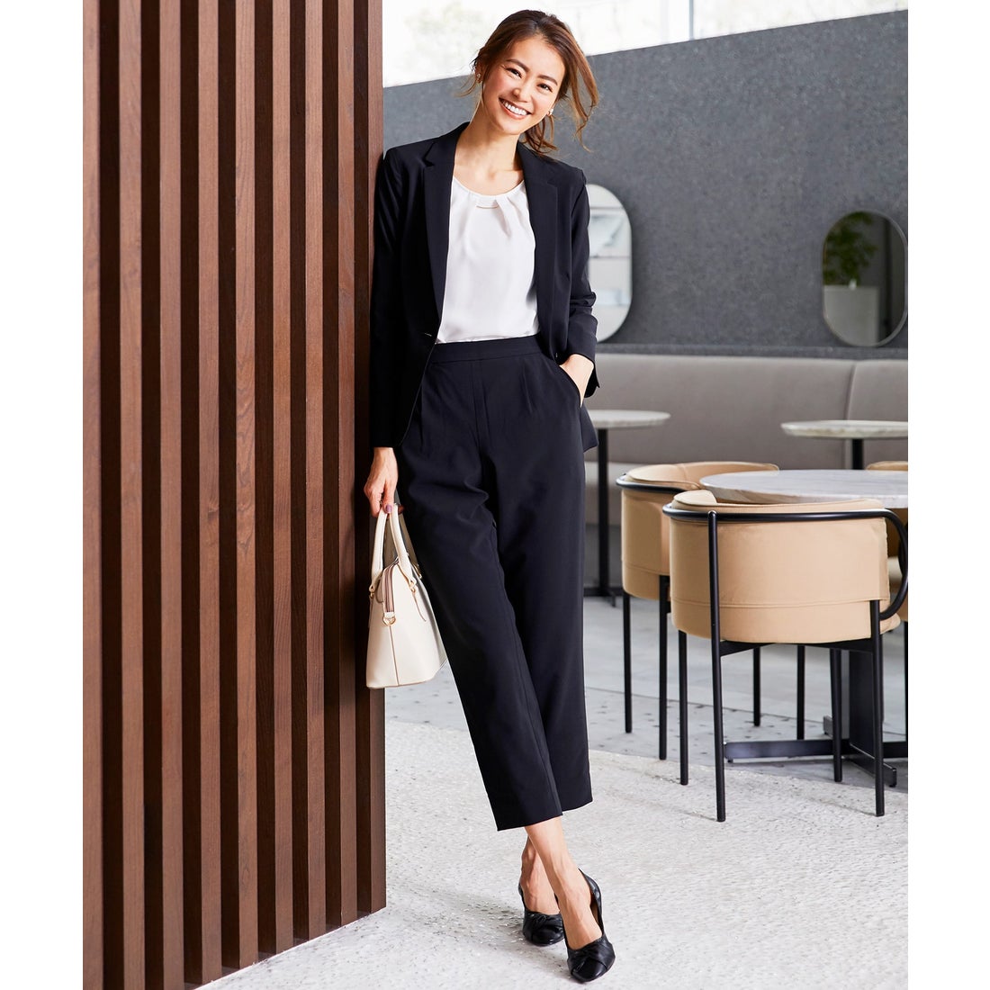 ANY SIS 【セットアップ対応】セレモニーダブルクロス テーラード