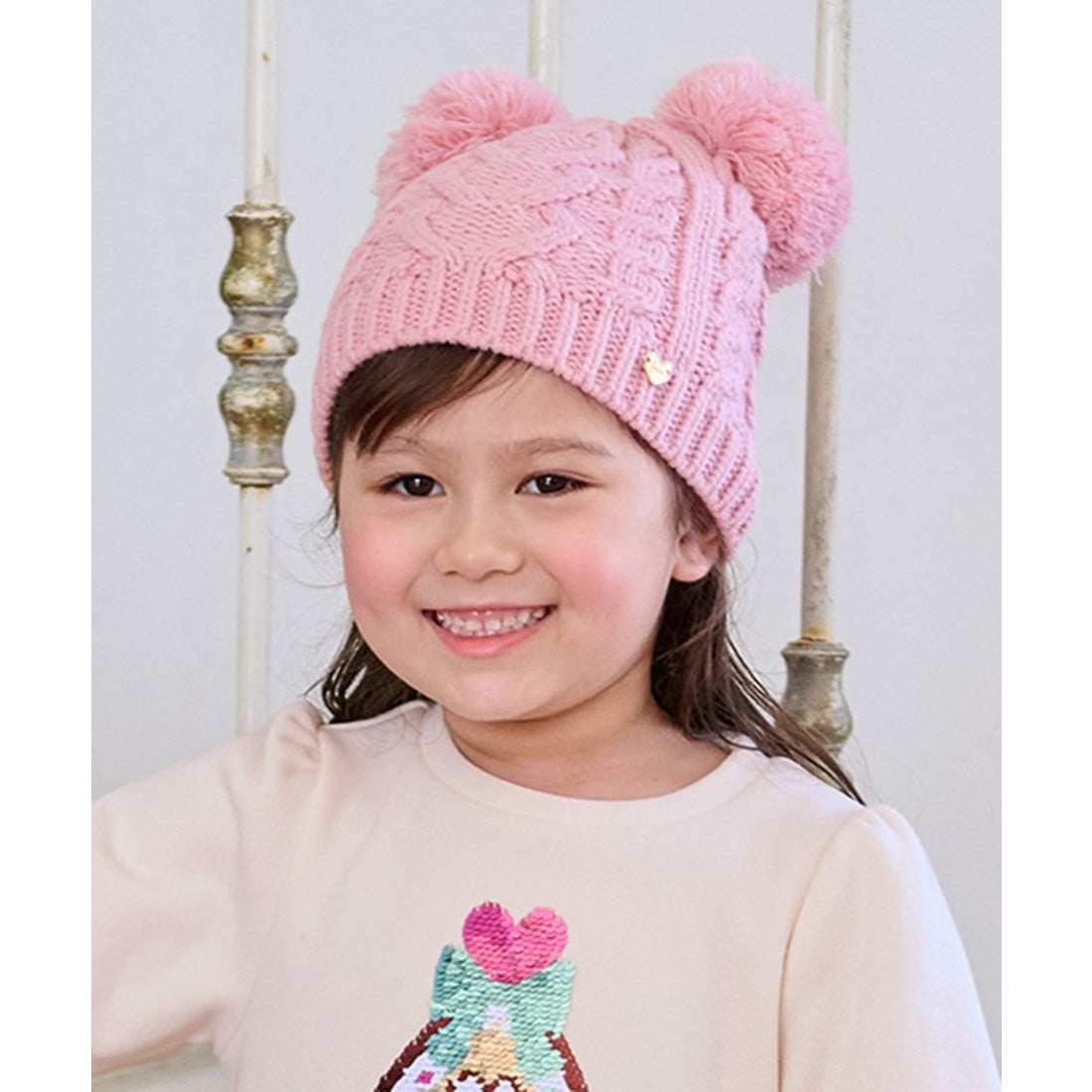 エニィ ANY ぽんぽんつきニット帽 （ピンク） - ファッション通販