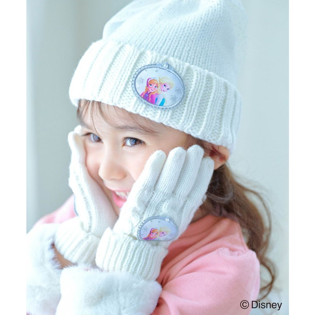 エニィ ANY 【ディズニー/FROZEN】ワッペン付きニット帽 （ホワイト