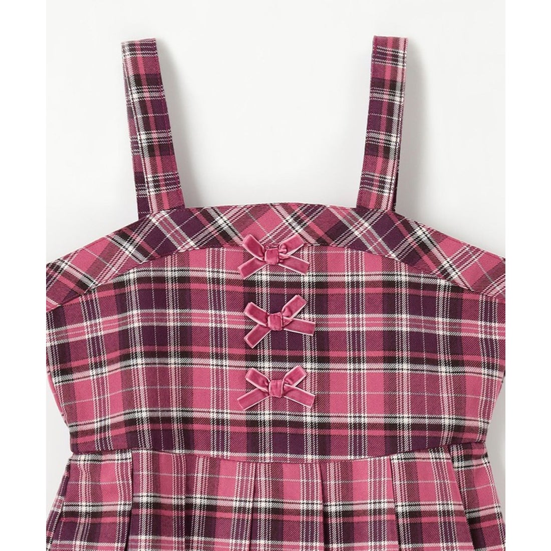 エニィ ANY チェックプリーツジャンパースカート （ピンク系