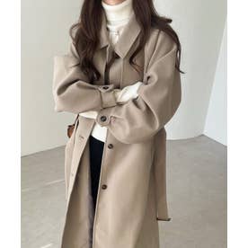 アンドミー andme フェイクウール ウエストベルト付き ロング丈