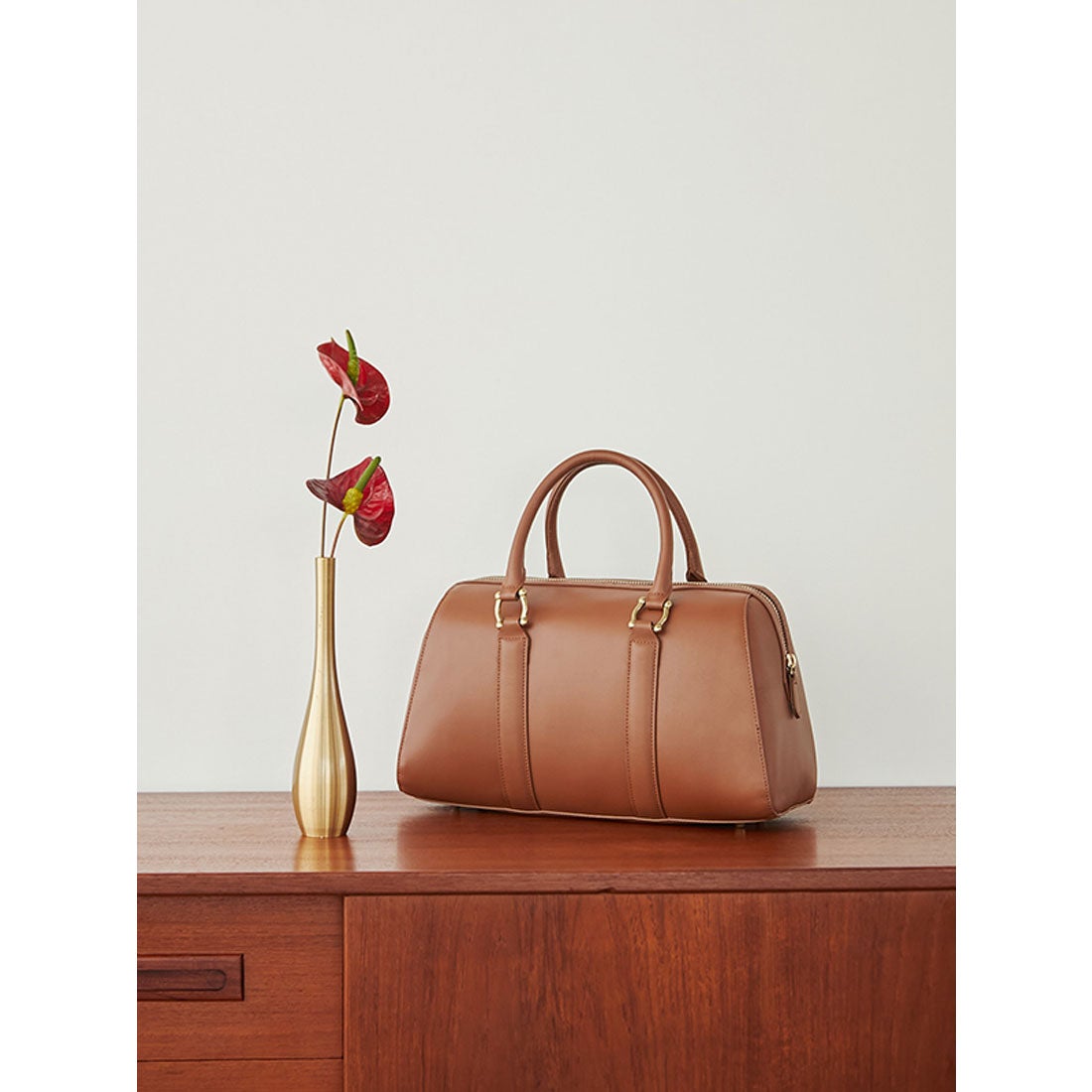 アニュアンス anuans ミニボストンバッグ （CAMEL） -靴＆ファッション