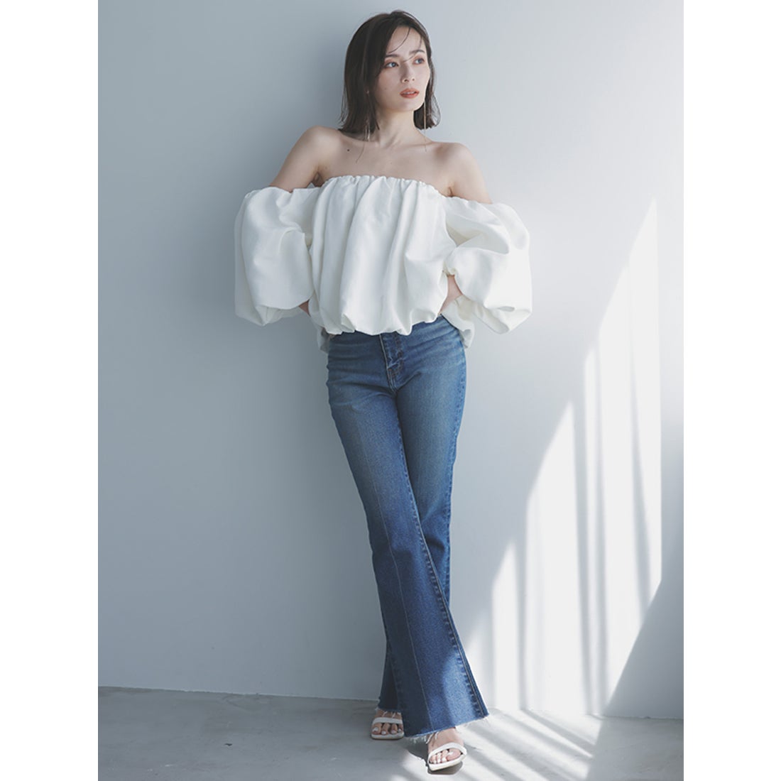 アニュアンス anuans ボリュームバルーントップス （WHITE） -靴