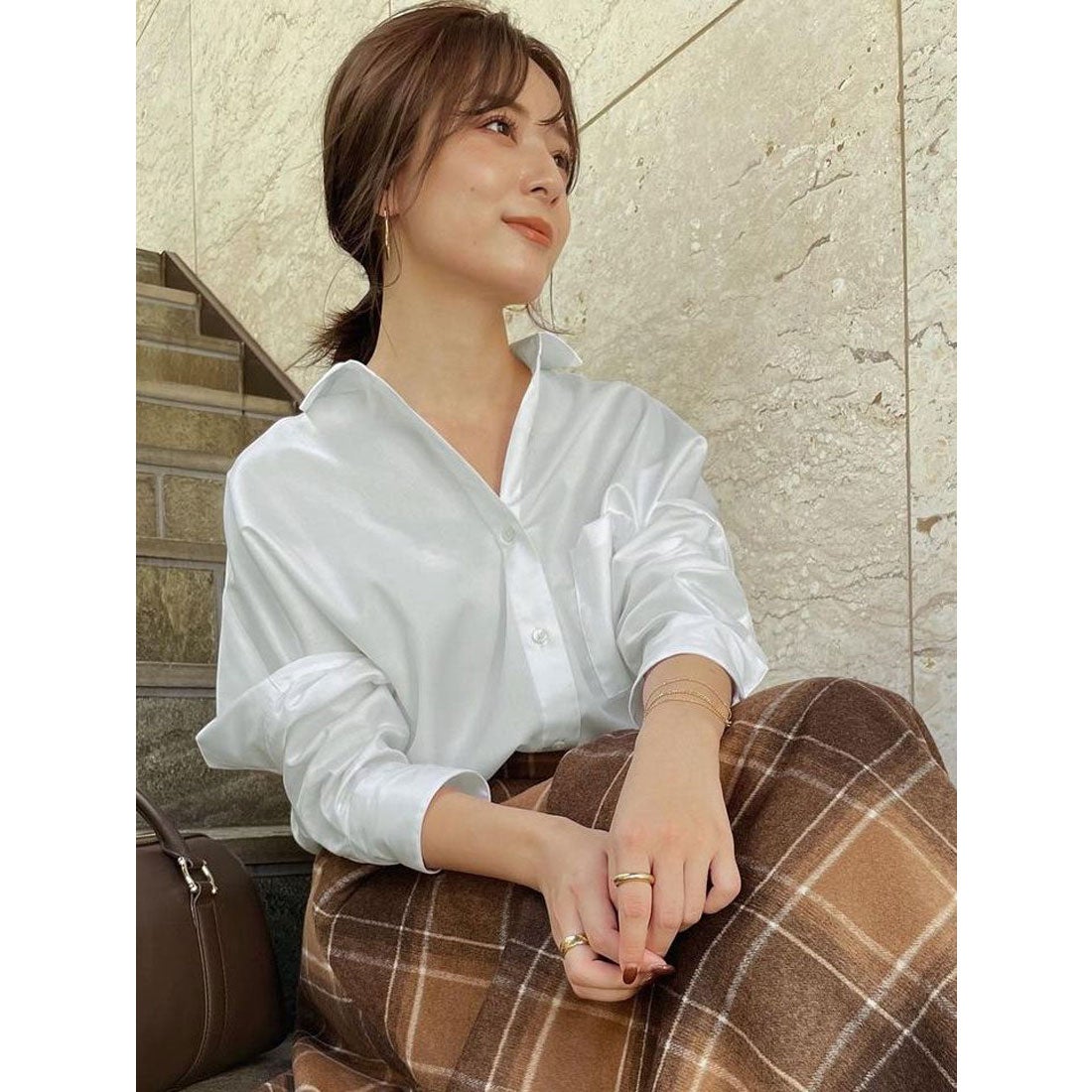 アニュアンス anuans スタンダードシャツ （WHITE） -靴＆ファッション