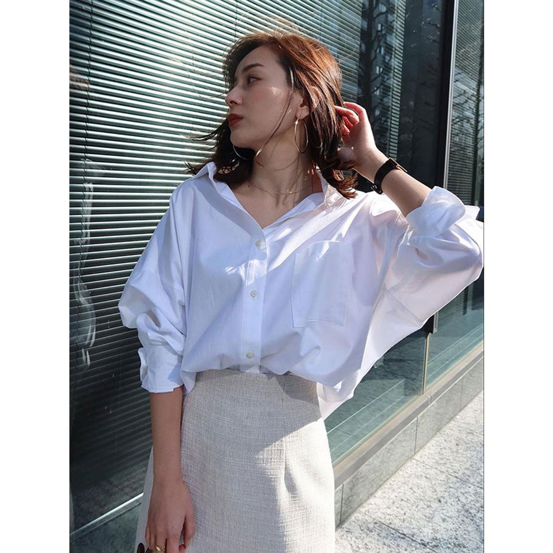 アニュアンス anuans スタンダードシャツ （WHITE） -靴＆ファッション