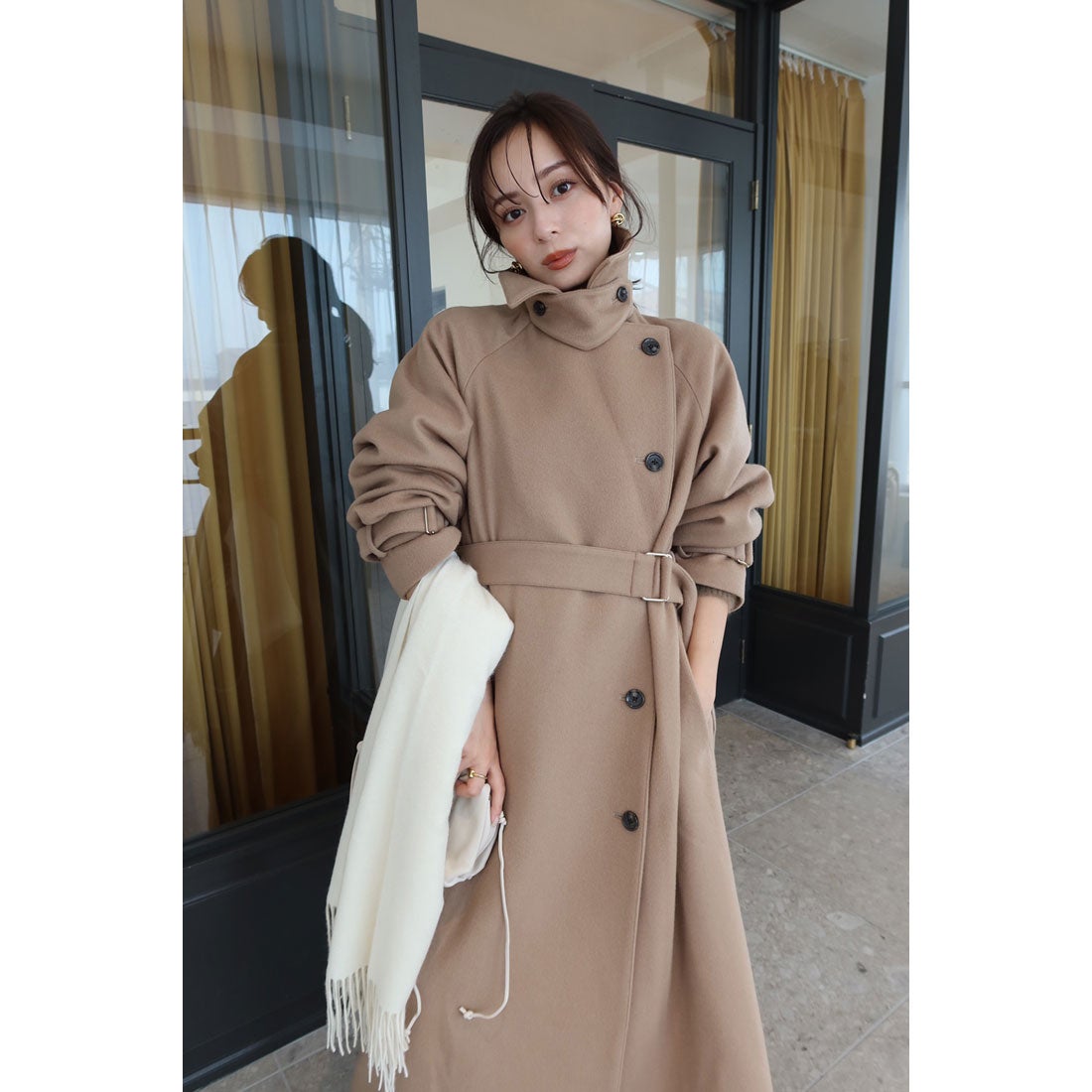 アニュアンス anuans ウールトレンチコート （CAMEL） -ファッション