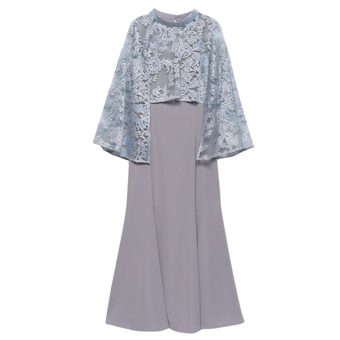 アニュアンス anuans エンブロイダリーレースケープセットドレス （SAX