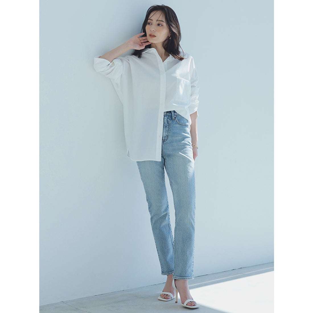 ánuans アニュアンス Slim straight denim 0