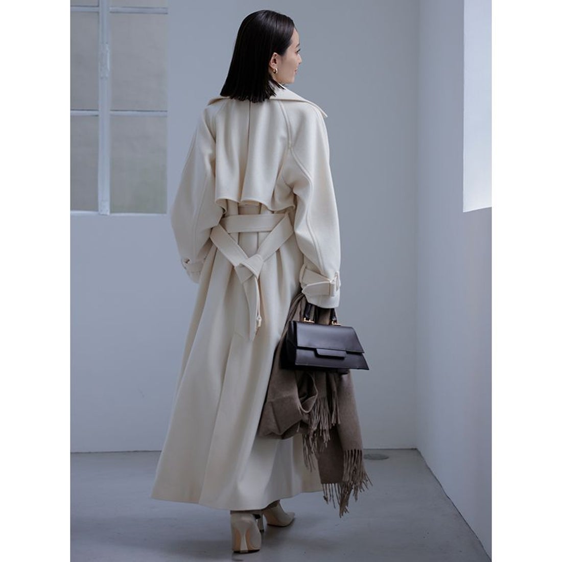 アニュアンス anuans ウールトレンチコート （PINK） -アウトレット