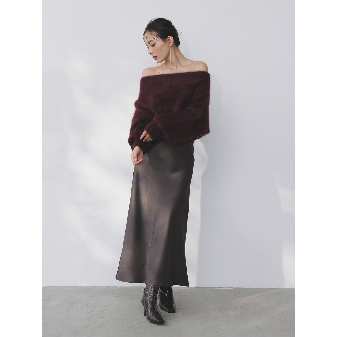 アニュアンス anuans ラクーンフォックスオフショルニットプルオーバー