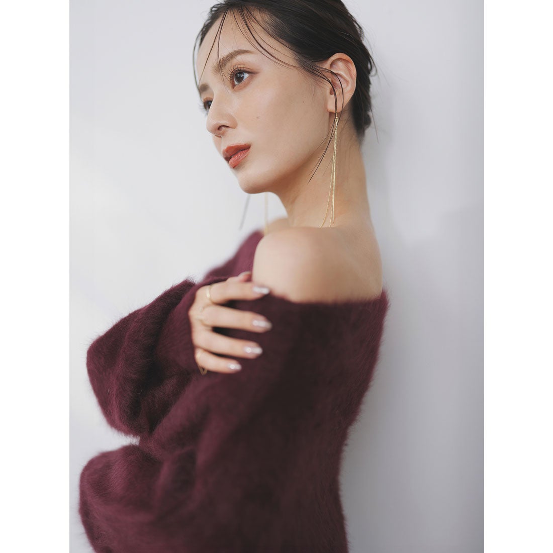 アニュアンス anuans ラクーンフォックスオフショルニットプルオーバー