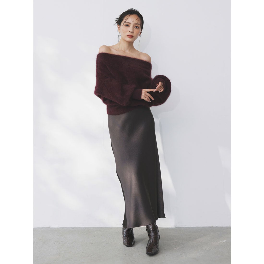 アニュアンス anuans ラクーンフォックスオフショルニットプルオーバー