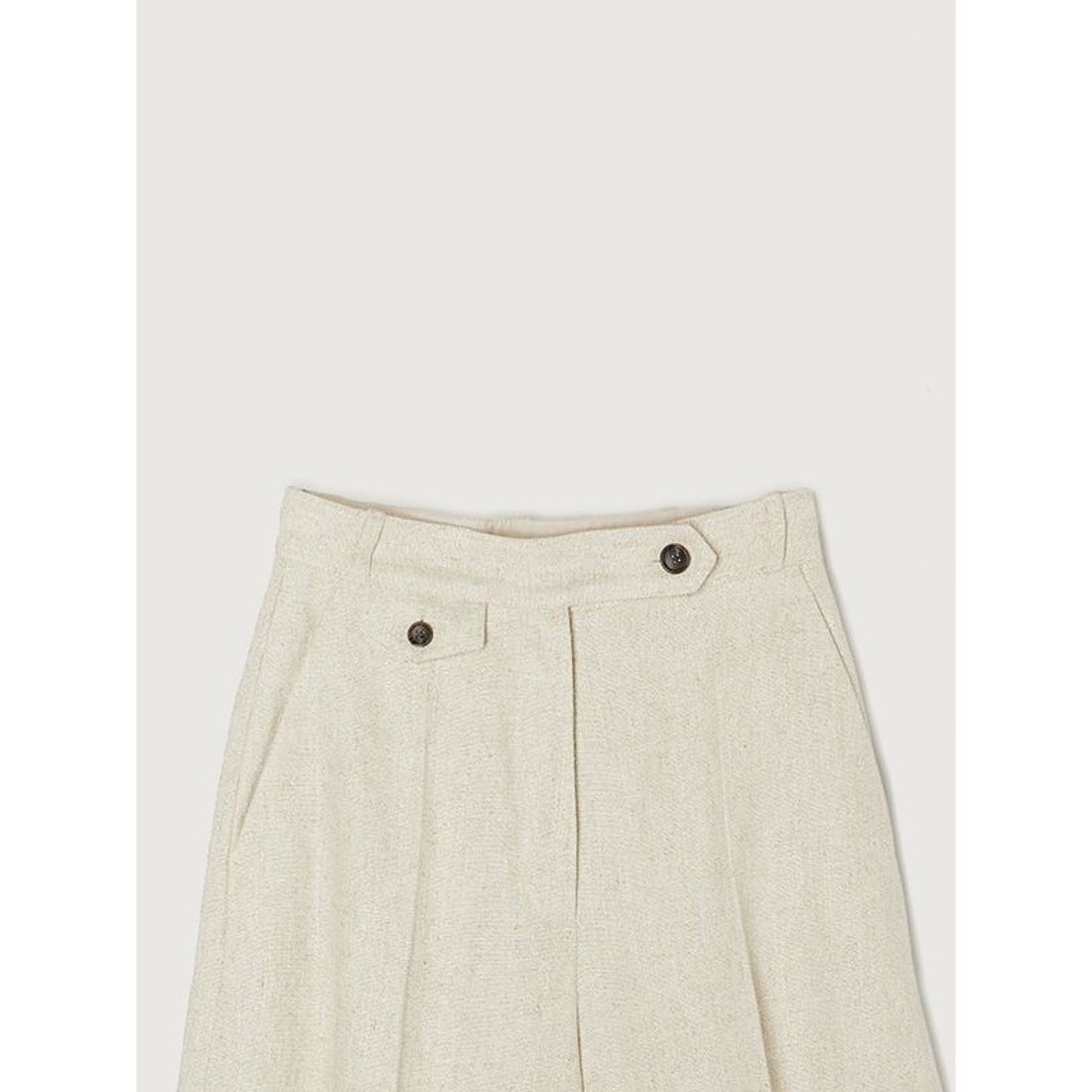 アニュアンス anuans リネンワイドレッグパンツ （WHITE