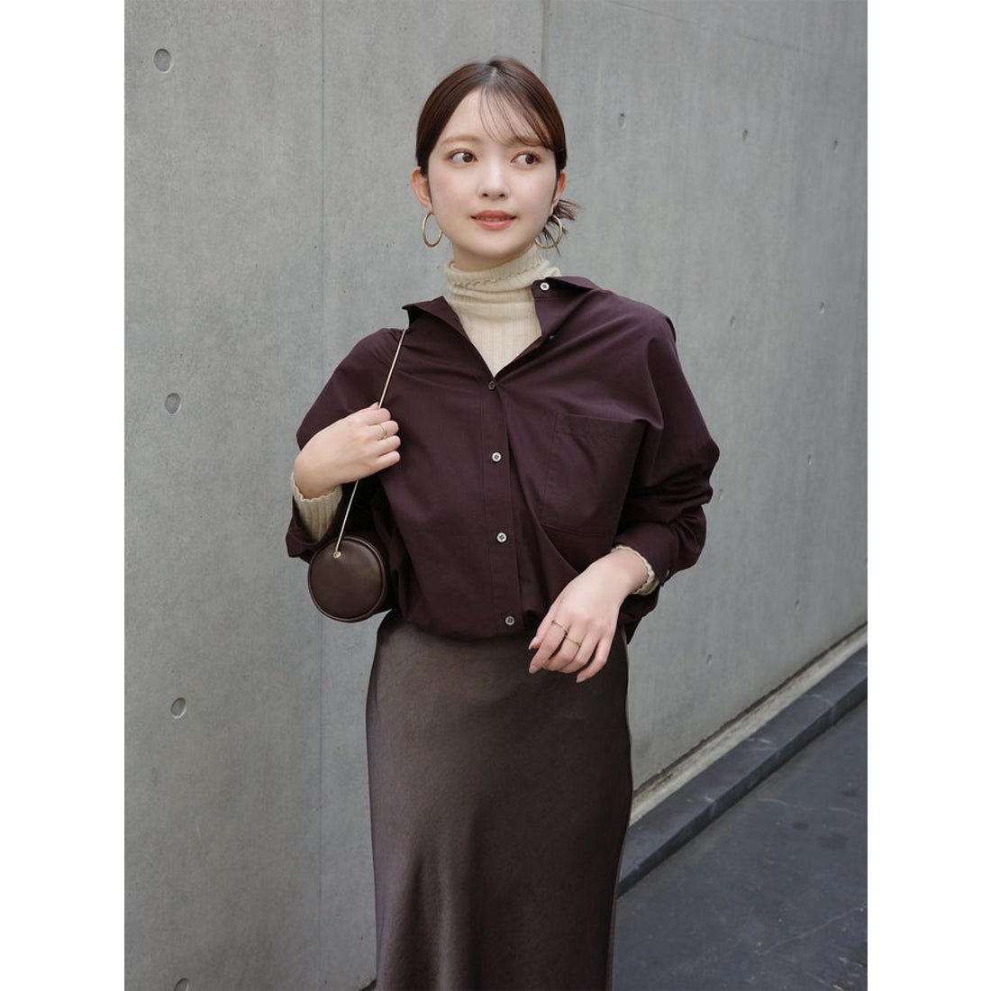 アニュアンス anuans スタンダードシャツ （DARK BROWN