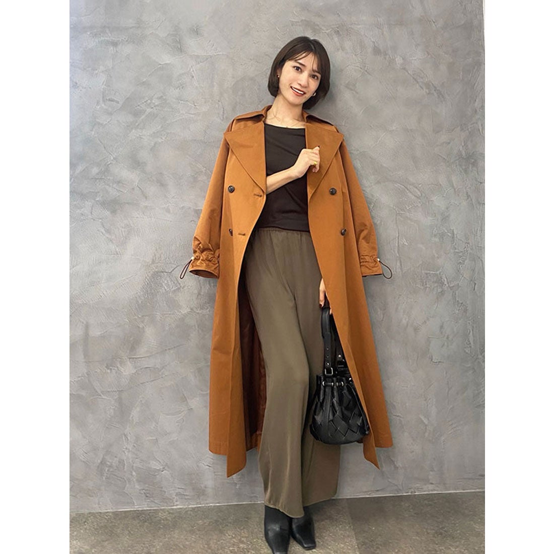 アニュアンス anuans ボリュームスリーブトレンチコート （BEIGE