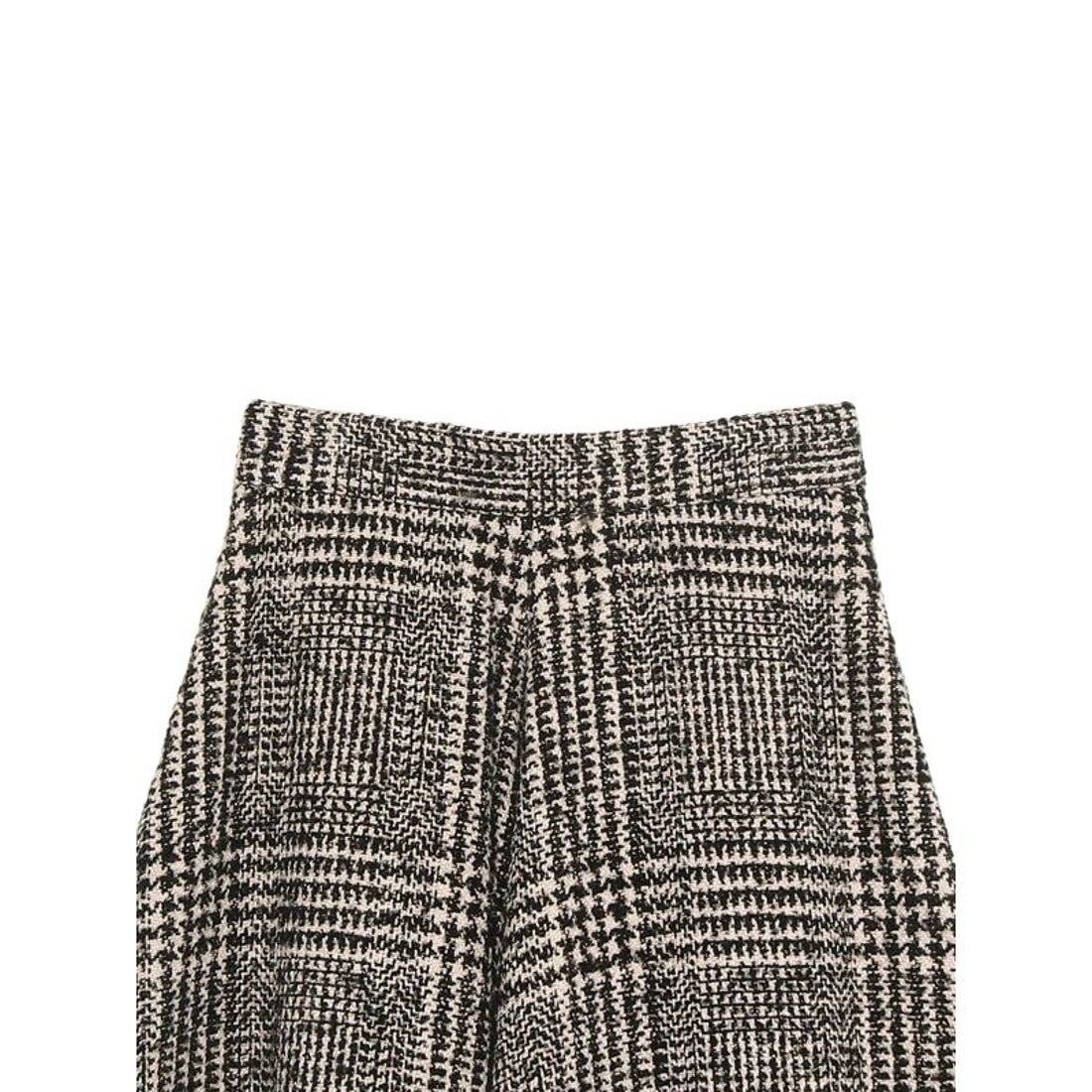 アニュアンス anuans ウールチェックツイードフレアスカート （BLACK