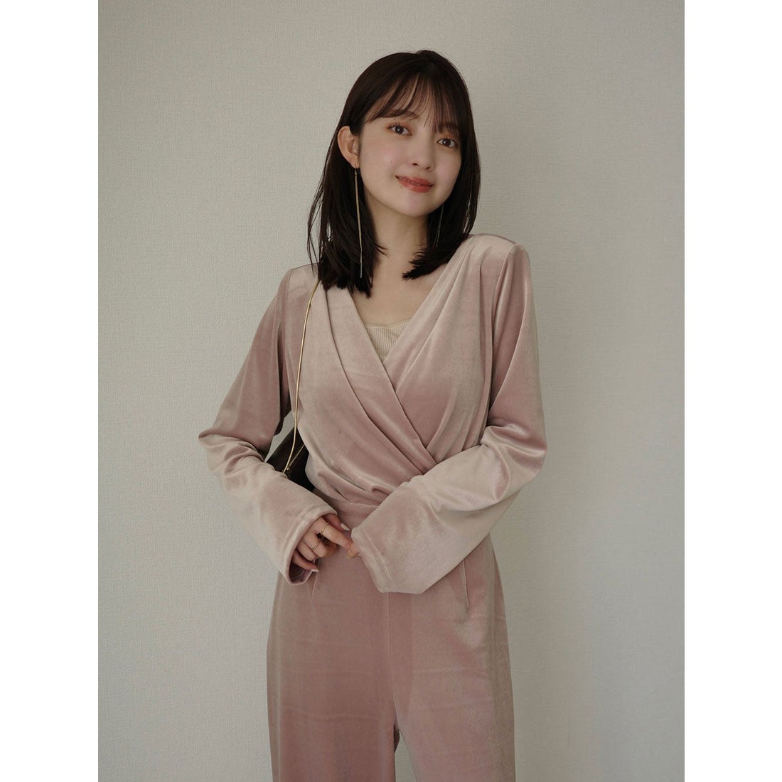 アニュアンス anuans ベロアカットオールインワン （BROWN