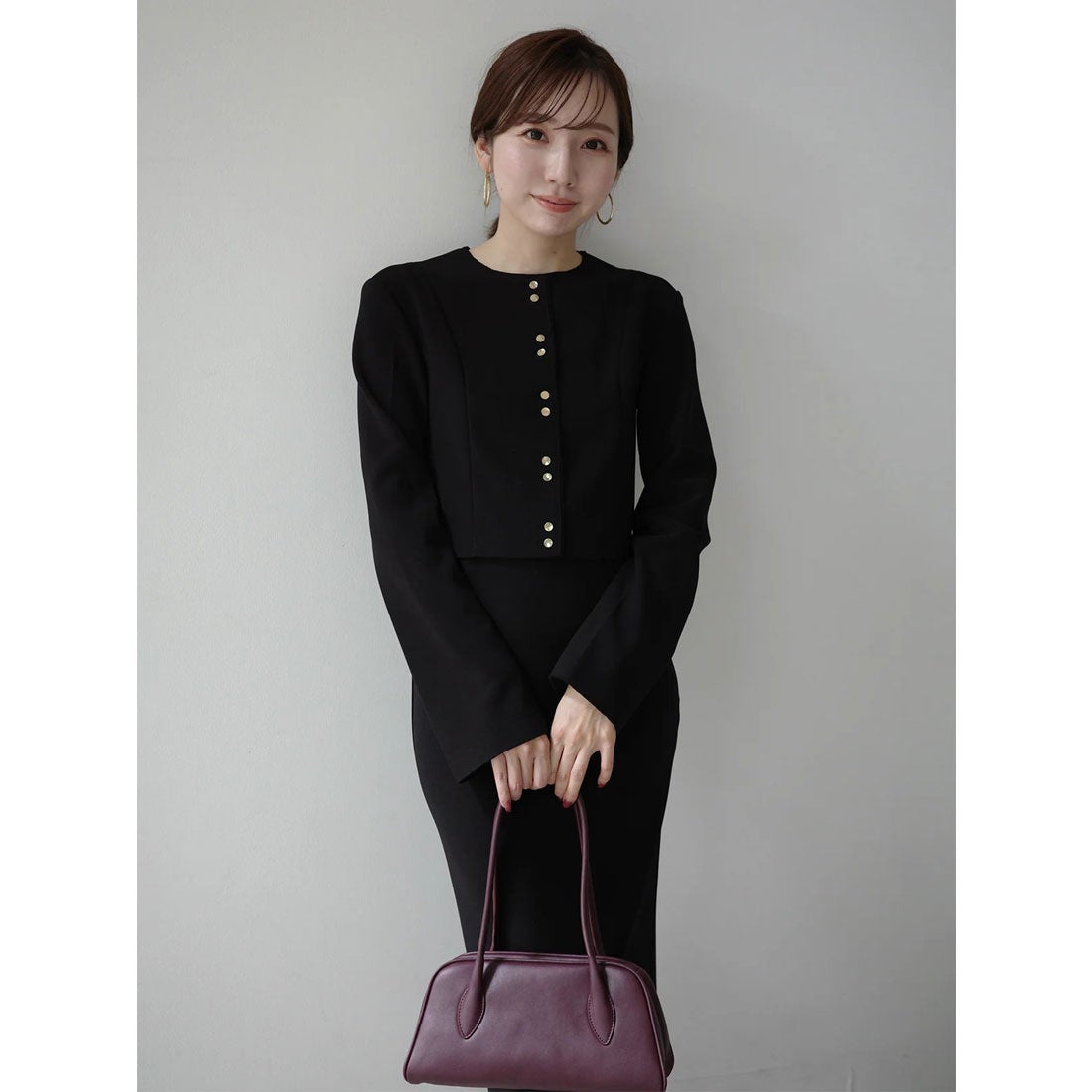 アニュアンス anuans カットジョーゼットショートカーディガン （BEIGE