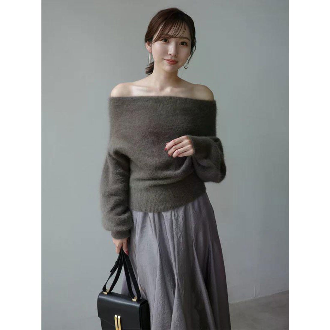 アニュアンス anuans ラクーンフォックスオフショルニットプルオーバー