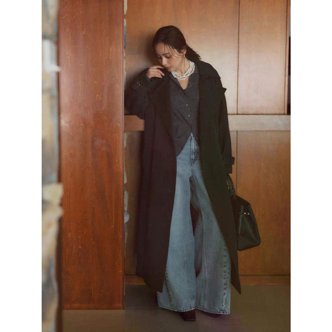 アニュアンス anuans ウールトレンチコート （CAMEL） - ファッション