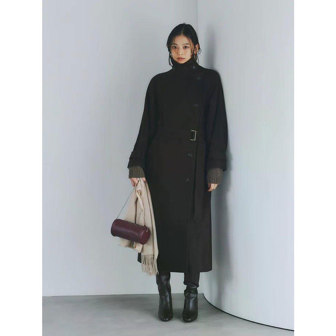 アニュアンス anuans ウールトレンチコート （CAMEL） - ファッション