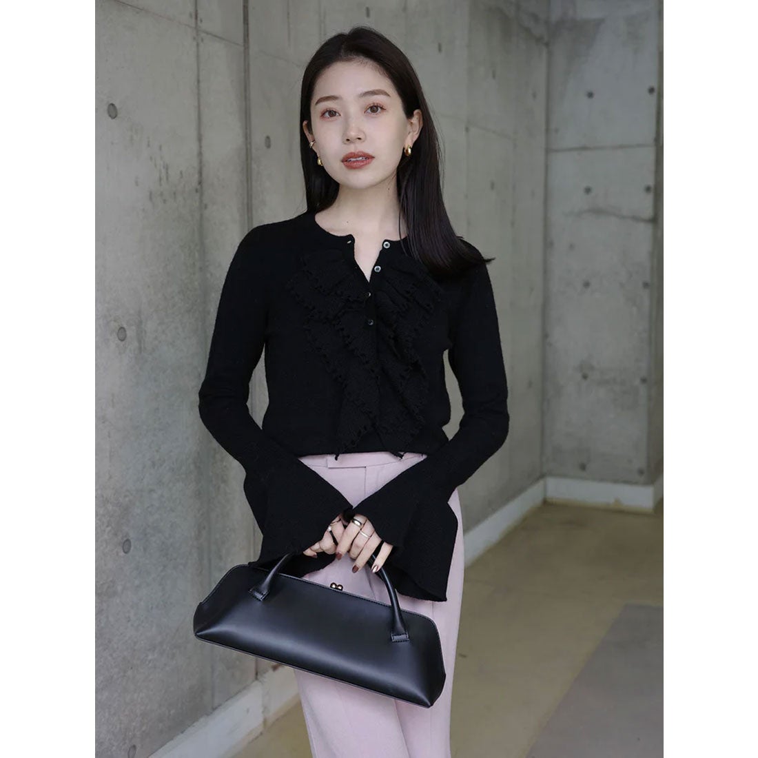 アニュアンス anuans カスケードフリルニットトップス （IVORY