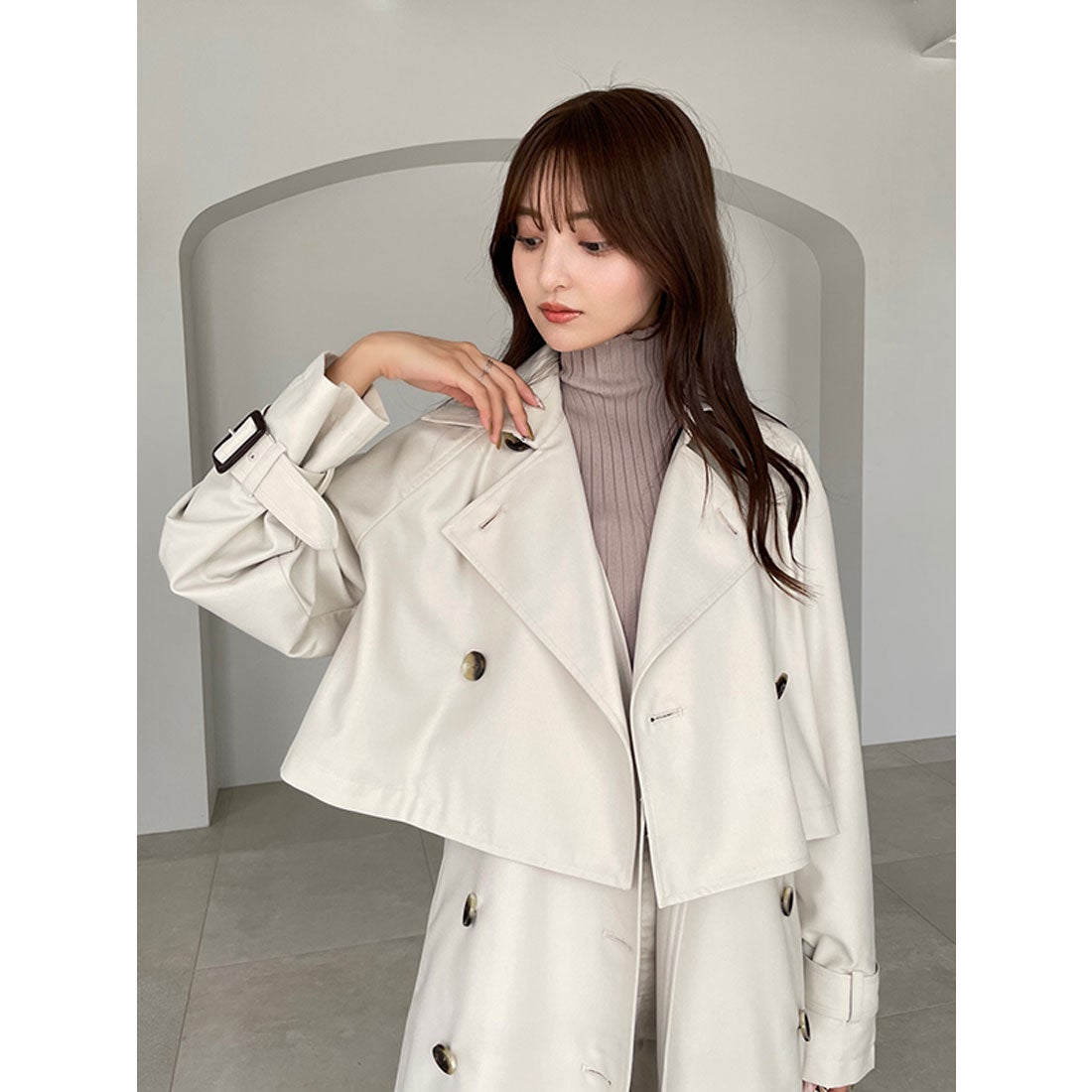 アニュアンス anuans 3wayトレンチコート （CHARCOALGREY