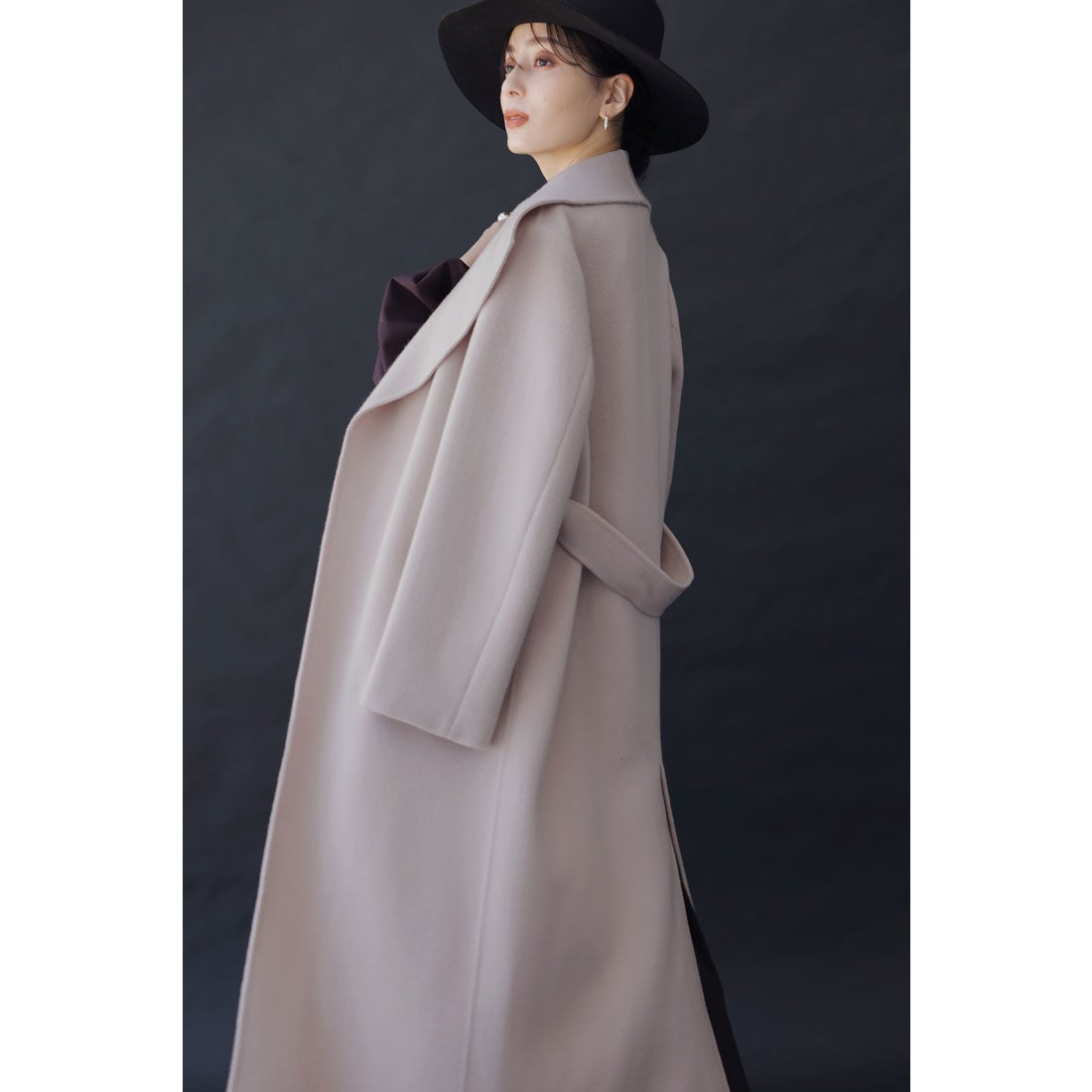 アニュアンス anuans ビッグカラーリバーコート （PINK） -靴