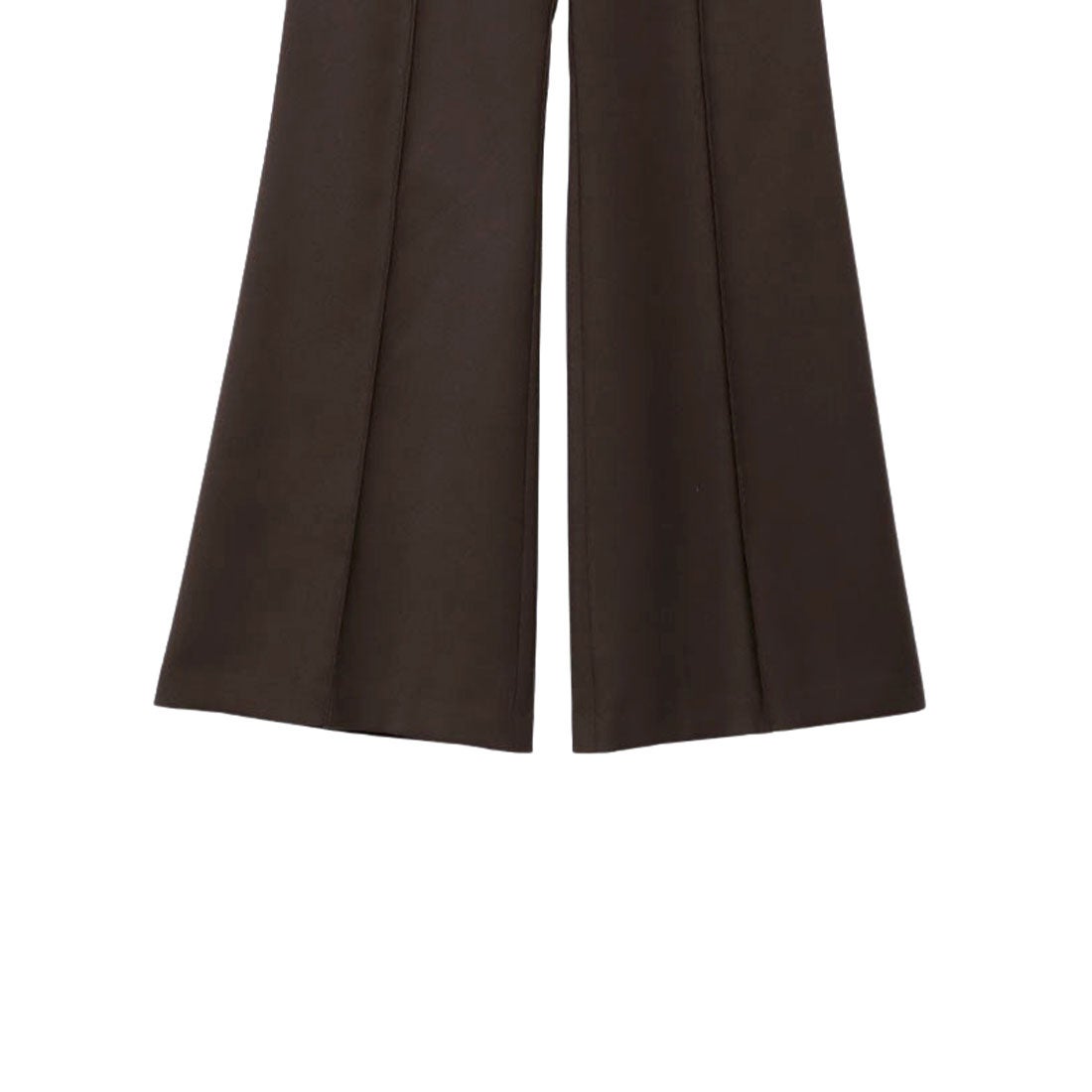 アニュアンス anuans ダブルクロスピンタックフレアパンツ （CHARCOAL