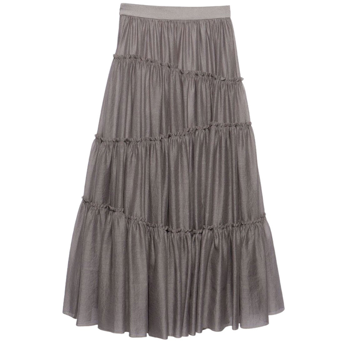 アニュアンス anuans ボリュームティアードオーガンジースカート