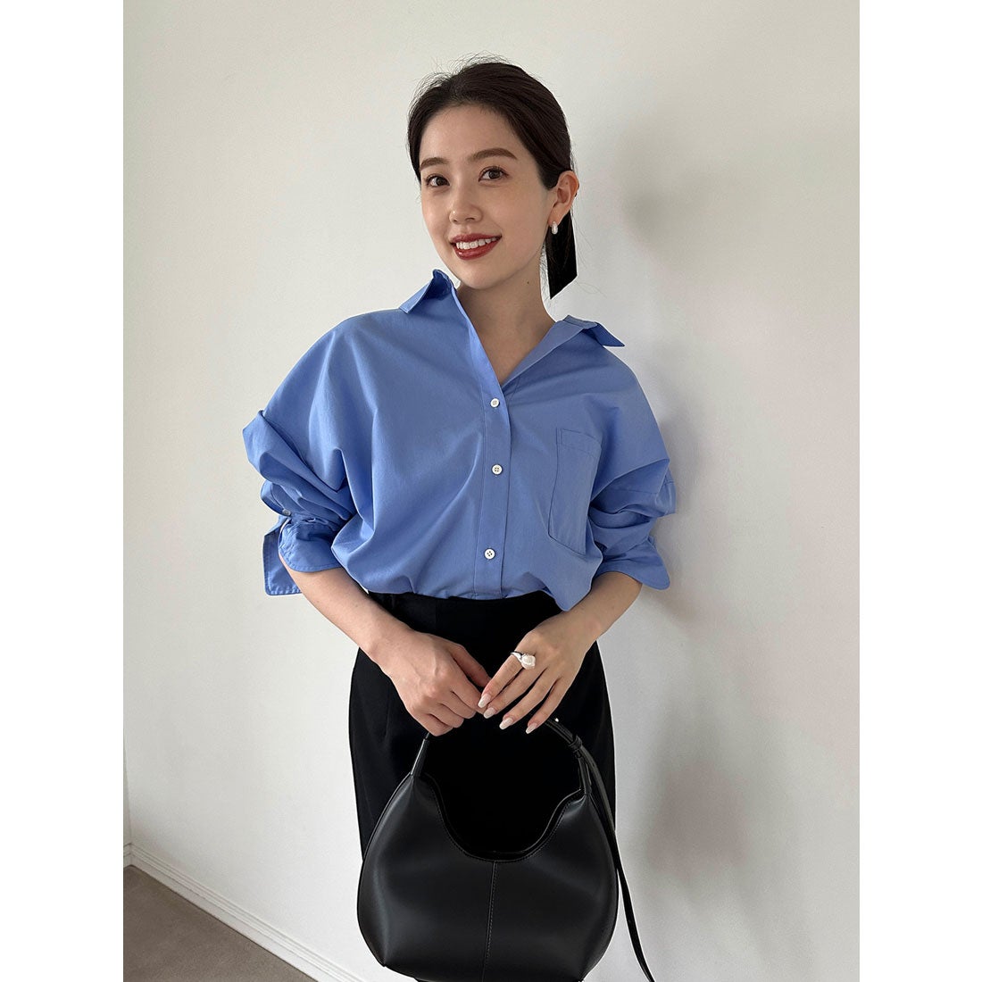 アニュアンス anuans スタンダードシャツ （CHARCOALGREY