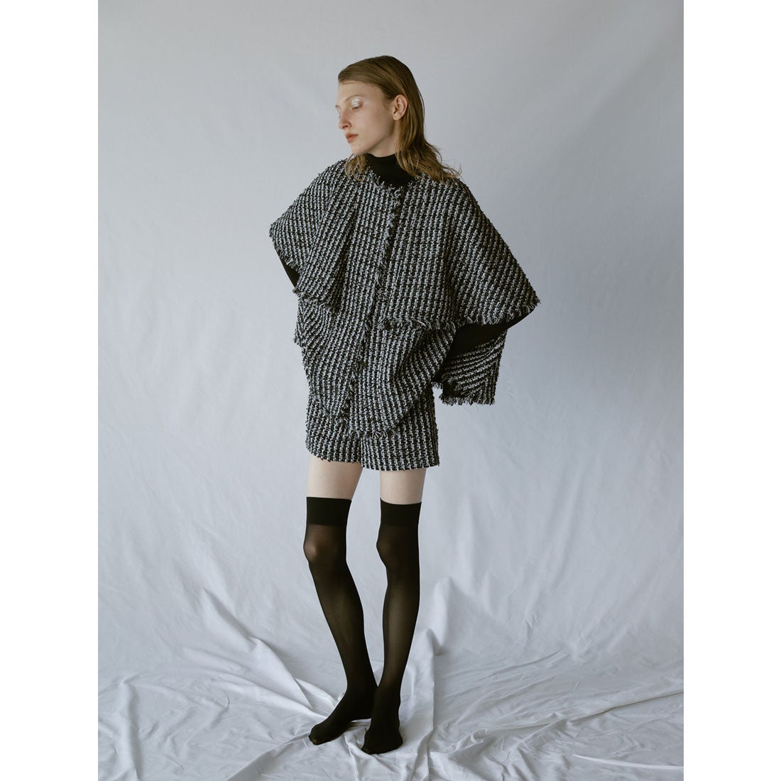 アニュアンス anuans ツイードショートパンツ （BLACK） -ファッション