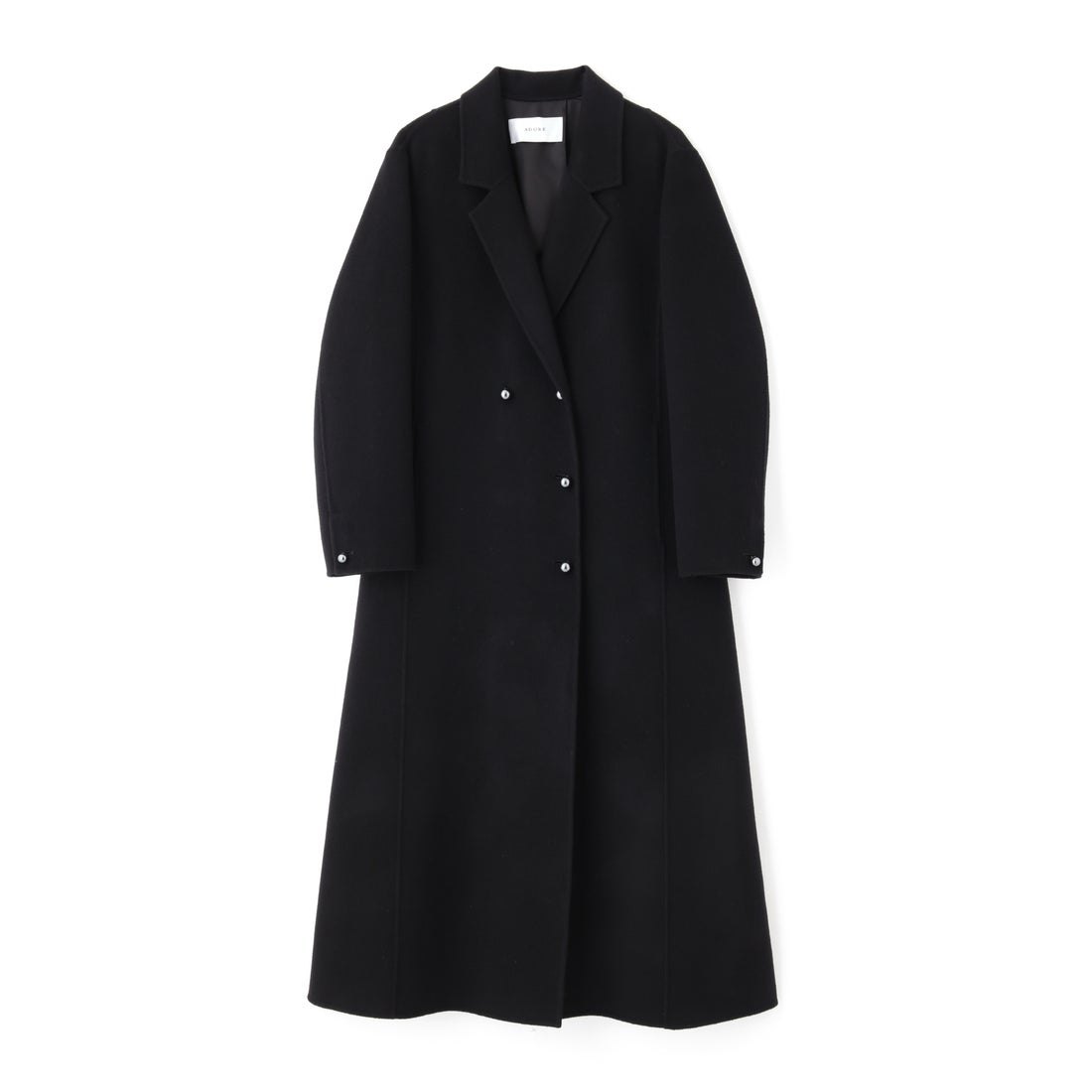 アドーア ADORE ◇ソリッドウールリバーロングコート （ブラック