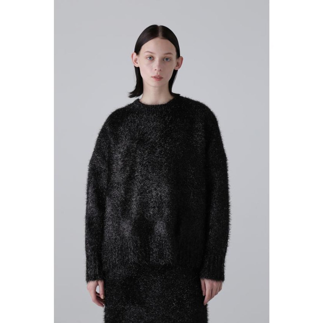 アドーア ADORE スパークルラメニット （ブラック） - ファッション