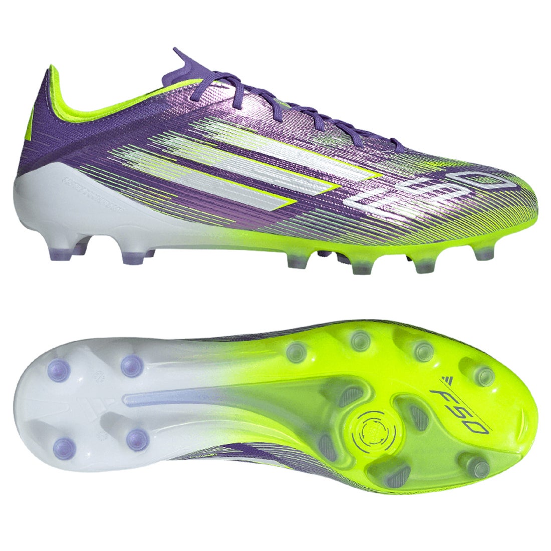 adidas アディダス F50 ELITE AG(パープル×ホワイト×イエロー) NMR12