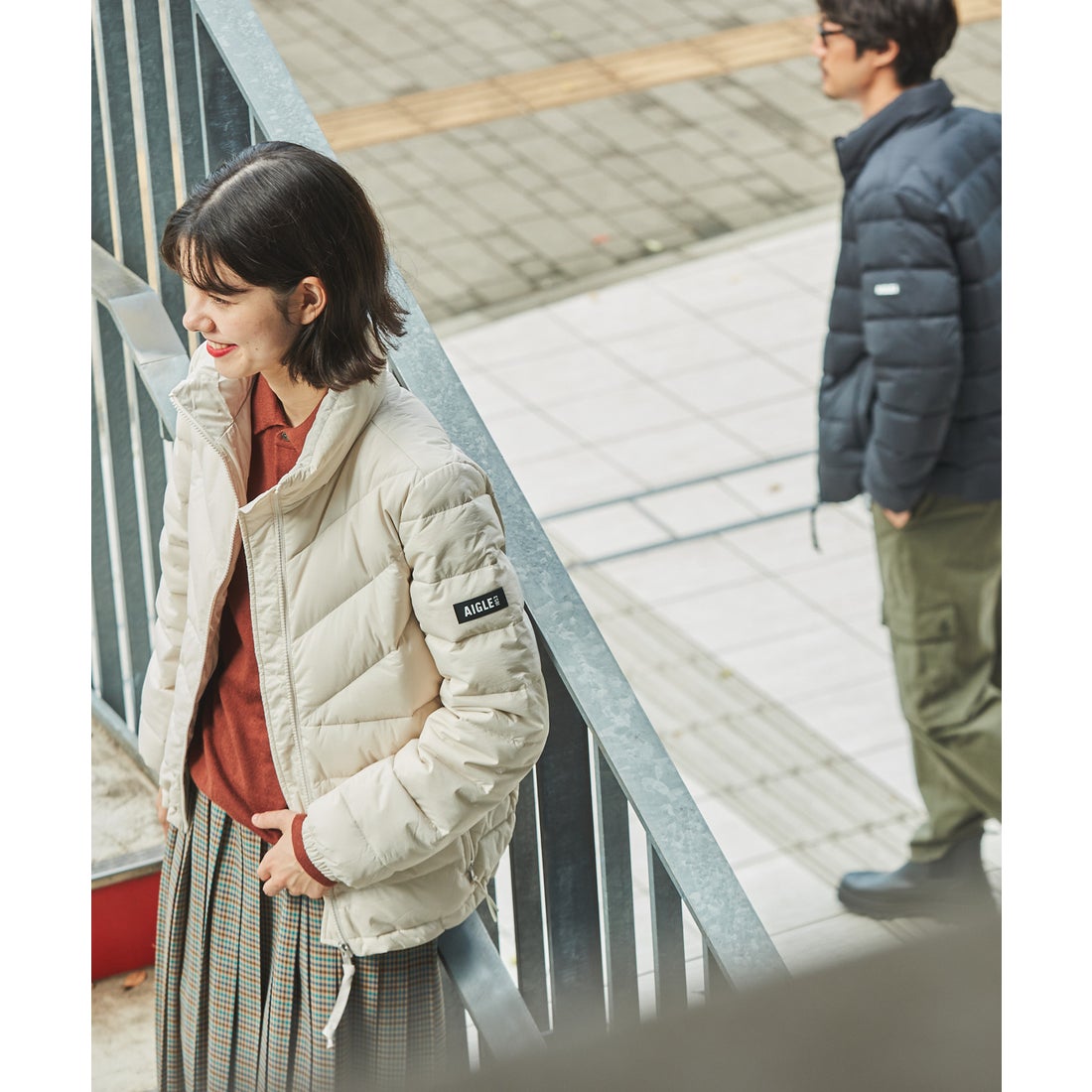 エーグル AIGLE 撥水 ダウンジャケット RP （オフホワイト