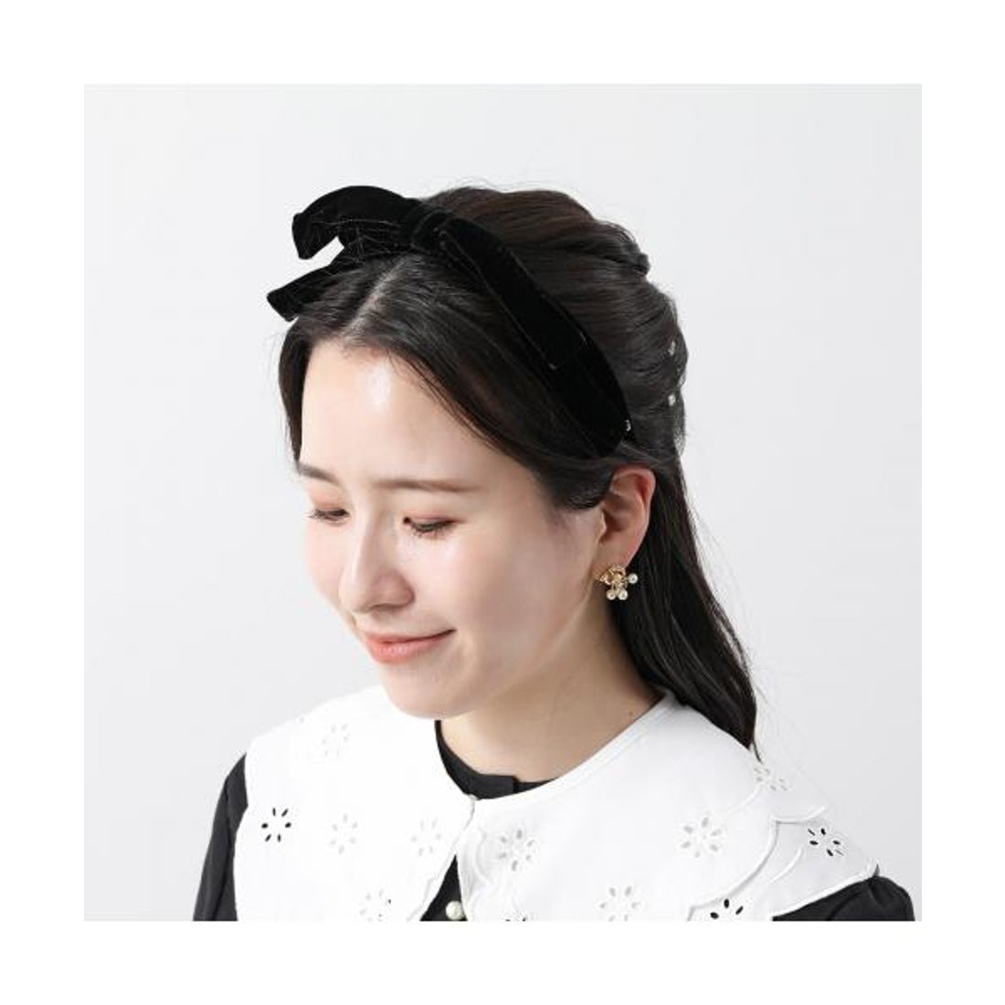 ALEXANDRE DE PARIS ブラック カチューシャ - ALEXANDRE DE PARIS