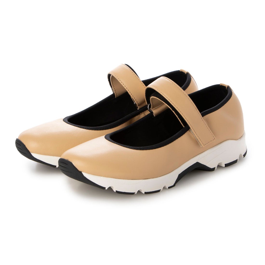 オールブラック ALL BLACK メリージェーン厚底スニーカー （ベージュ