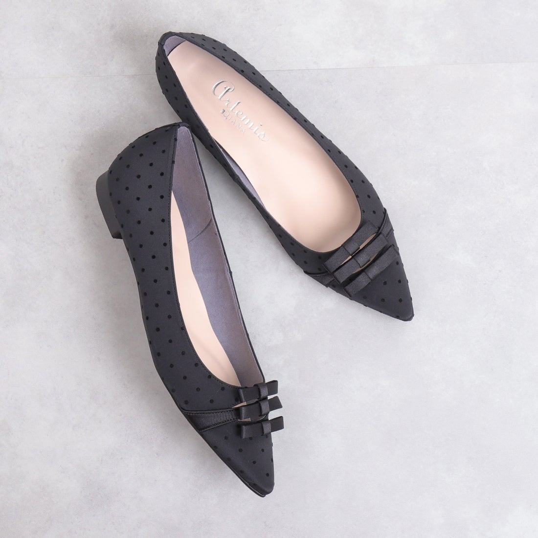 アルテミス バイ ダイアナ artemis by DIANA プチリボン ドット柄