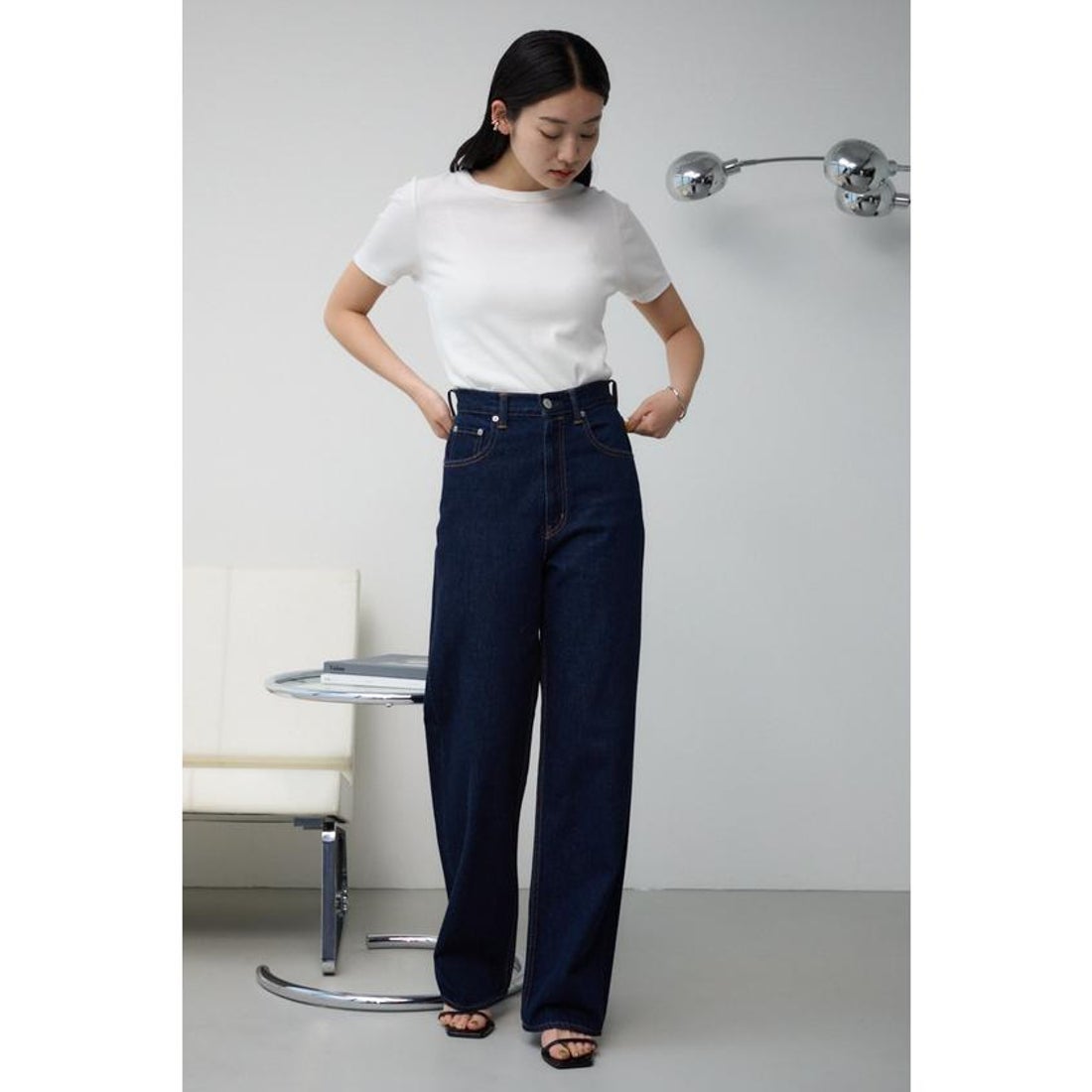 アズールバイマウジー AZUL BY MOUSSY AZUL DENIM ハイウエストワイド