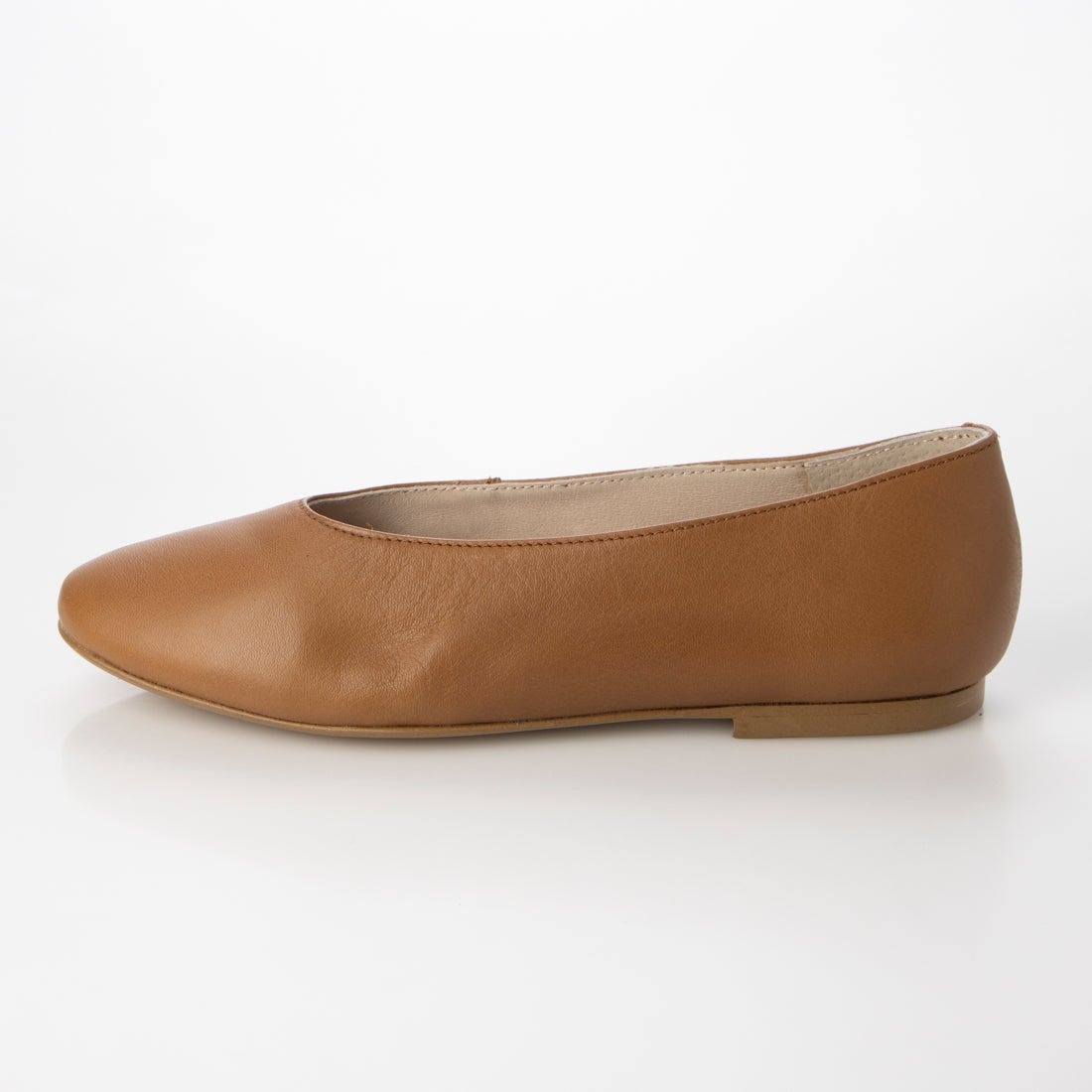 ボントレ BONTRE ソフトフラットパンプス （キャメル） -インポート