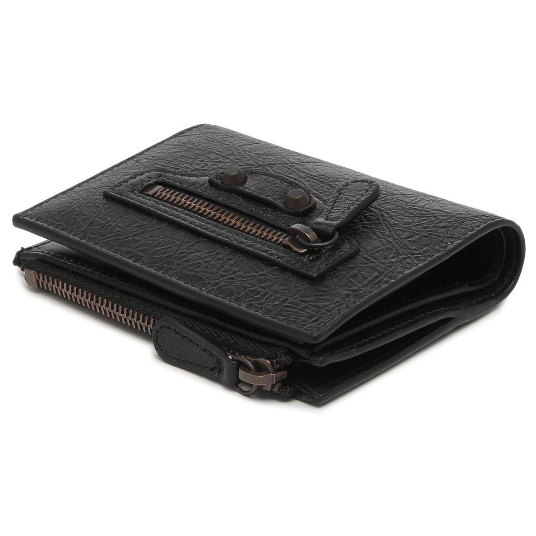 バレンシアガ BALENCIAGA 二つ折り財布 ル シティ ミニ財布 ブラック