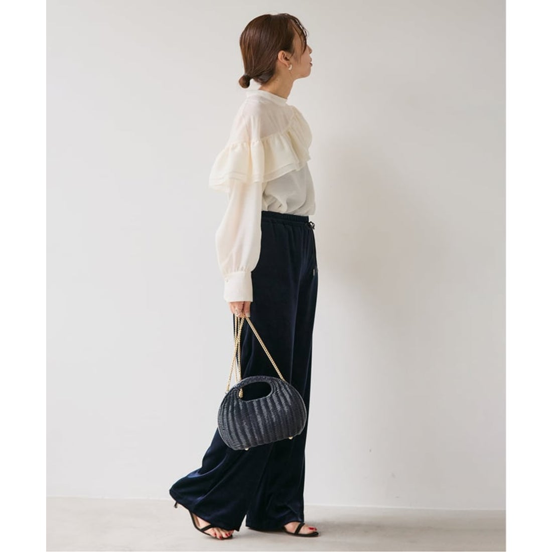 ヴェルメイユ パー イエナ VERMEIL par iena シアーサテンフリル