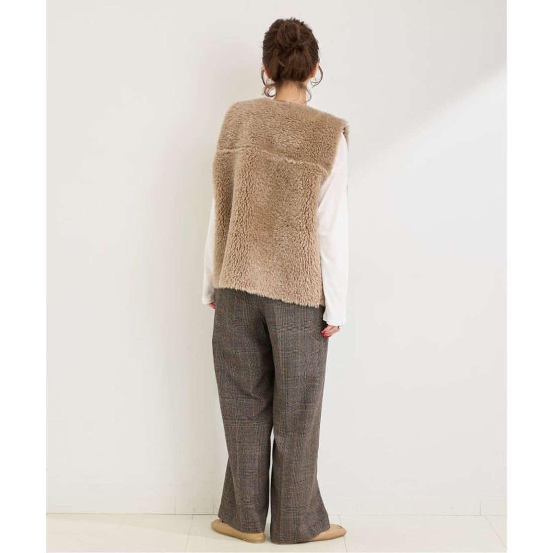 ベーセーストック B.C STOCK ムートンライクリバーシブルベスト