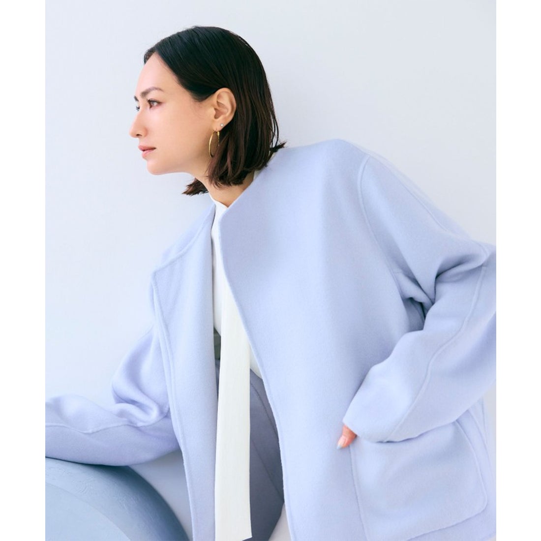 ベイジ, BEIGE, 【WEB限定】VERDUN / ウールリバーショートコート